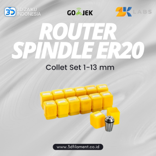 ZKlabs CNC Router Spindle ER20 Collet Set 1-13 mm